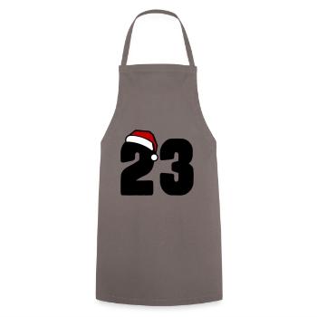 23 Numéro Noël - Tablier de cuisine - gris - Devant - AI Model Male 185 dark (185cm)