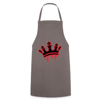 Symbole du roi de la couronne - Tablier de cuisine - gris - Devant - AI Model Male 185 dark (185cm)