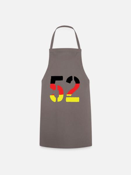 52 Zahl Symbol Germany - Kochschürze - Grau
