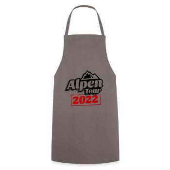 alpen tour 2022 - Kochschürze - Grau - Vorne - AI Model Male 185 dark (185cm)