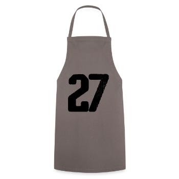 Maillot à 27 chiffres - Tablier de cuisine - gris - Devant - AI Model Male 185 dark (185cm)