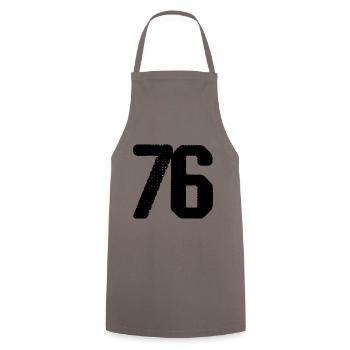 76 number jersey - Cooking Apron - grey - Front - AI Model Male 185 dark (185cm)
