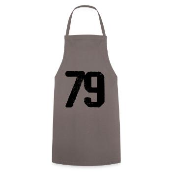 79 number jersey - Cooking Apron - grey - Front - AI Model Male 185 dark (185cm)