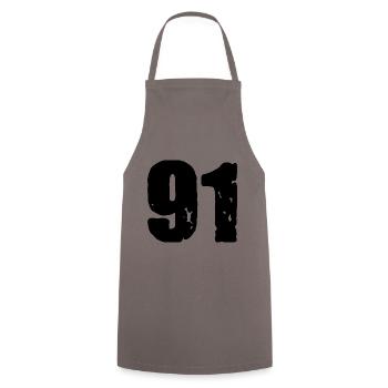91 number jersey - Cooking Apron - grey - Front - AI Model Male 185 dark (185cm)
