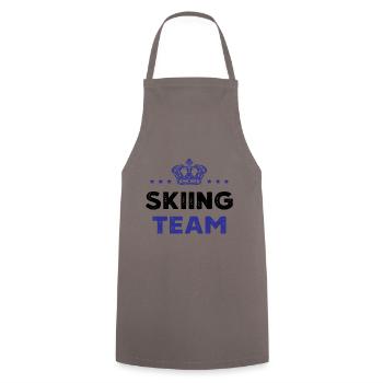 Équipe de ski - Tablier de cuisine - gris - Devant - AI Model Male 185 dark (185cm)