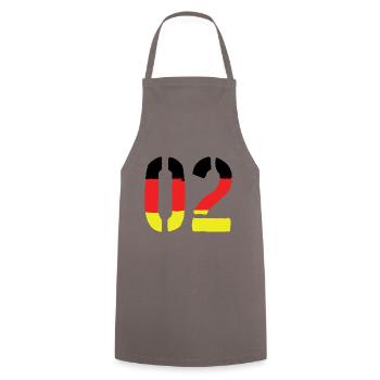 2 Zahl symbol Germany - Kochschürze - Grau - Vorne - AI Model Male 185 dark (185cm)