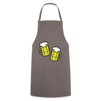 Beer Symbol Booze - Cooking Apron - grey - Front - AI Model Male 185 dark (185cm)
