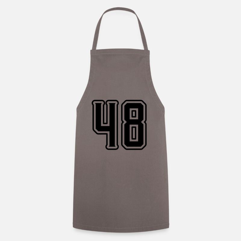48 number symbol - Cooking Apron - grey