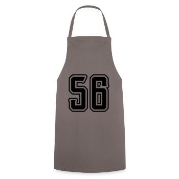 56 Number Symbol - Cooking Apron - grey - Front - AI Model Male 185 dark (185cm)