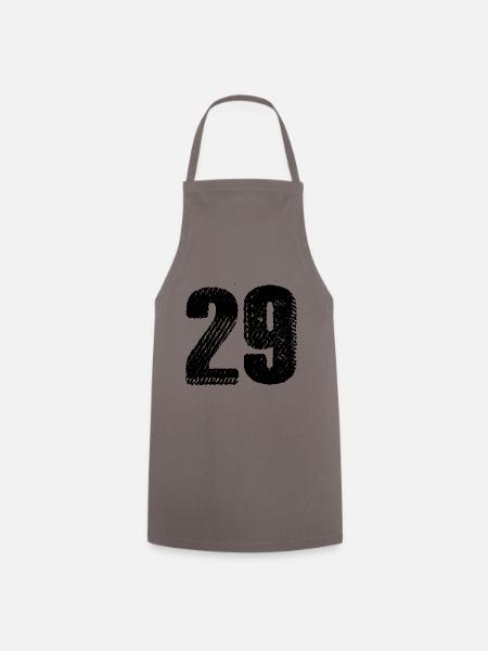 29 Zahl Trikot - Kochschürze - Grau