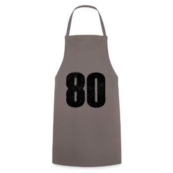 80 Zahl Trikot - Kochschürze - Grau - Vorne - AI Model Male 185 dark (185cm)
