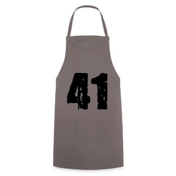 Maillot à 41 numéros - Tablier de cuisine - gris - Devant - AI Model Male 185 dark (185cm)
