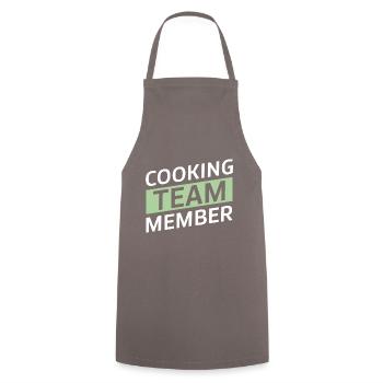 Cooking Team - Cooking Apron - grey - Front - AI Model Male 185 dark (185cm)