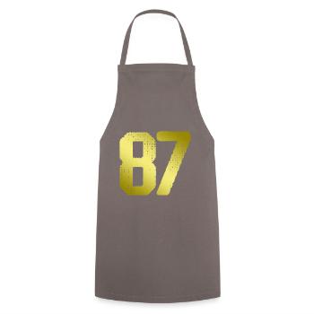 87 Number jersey - Cooking Apron - grey - Front - AI Model Male 185 dark (185cm)