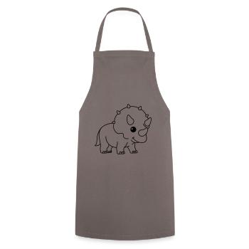 Bande dessinée Dinosaur triceratops - Tablier de cuisine - gris - Devant - AI Model Male 185 dark (185cm)