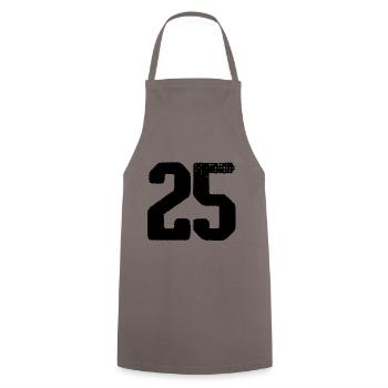 25 Zahl Trikot - Kochschürze - Grau - Vorne - AI Model Male 185 dark (185cm)
