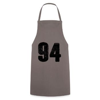 Maillot à 94 numéros - Tablier de cuisine - gris - Devant - AI Model Male 185 dark (185cm)