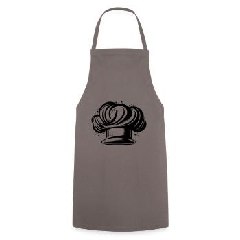 Chef's Hat Silhouette Cooking Chef - Tablier de cuisine - gris - Devant - AI Model Male 185 dark (185cm)