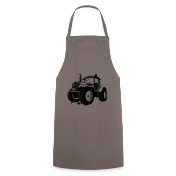 Traktor Bauer Farmer Symbol - Kochschürze - Grau - Vorne - AI Model Male 185 dark (185cm)