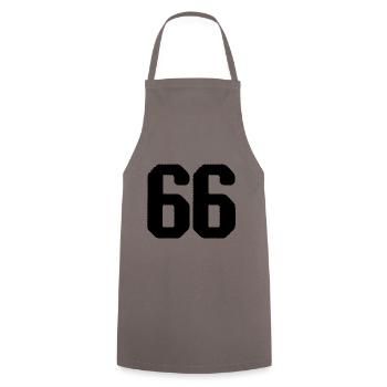 66 Zahl Trikot - Kochschürze - Grau - Vorne - AI Model Male 185 dark (185cm)