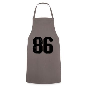 86 Zahl Trikot - Kochschürze - Grau - Vorne - AI Model Male 185 dark (185cm)