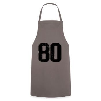 80 Zahl Trikot - Kochschürze - Grau - Vorne - AI Model Male 185 dark (185cm)