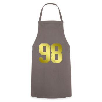 98 number jersey - Cooking Apron - grey - Front - AI Model Male 185 dark (185cm)