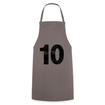 Maillot à 10 chiffres - Tablier de cuisine - gris - Devant - AI Model Male 185 dark (185cm)