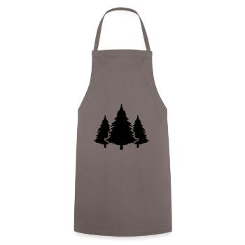 Baum Wald Tanne - Kochschürze - Grau - Vorne - AI Model Male 185 dark (185cm)