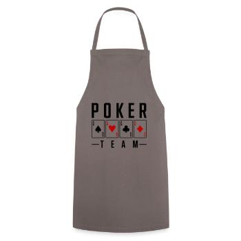 équipe de poker - Tablier de cuisine - gris - Devant - AI Model Male 185 dark (185cm)