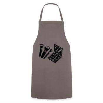 Make Up Cosmetics Icon - Cooking Apron - grey - Front - AI Model Male 185 dark (185cm)