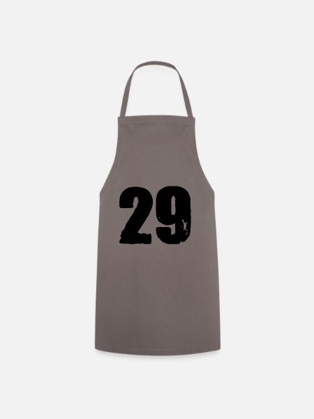 29 Zahl Trikot - Kochschürze - Grau