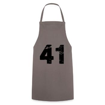 Maillot à 41 numéros - Tablier de cuisine - gris - Devant - AI Model Male 185 dark (185cm)