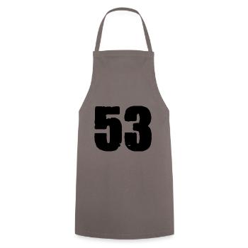 Maillot à 53 numéros - Tablier de cuisine - gris - Devant - AI Model Male 185 dark (185cm)