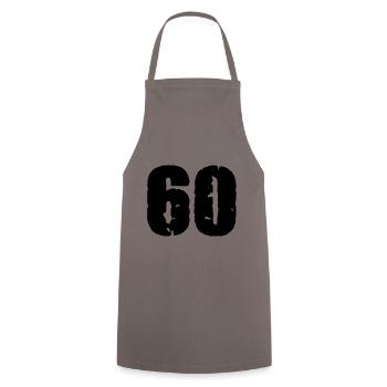 60 number jersey - Cooking Apron - grey - Front - AI Model Male 185 dark (185cm)