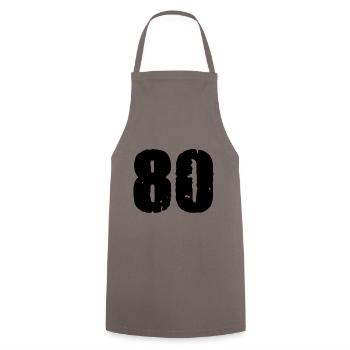 80 number jersey - Cooking Apron - grey - Front - AI Model Male 185 dark (185cm)