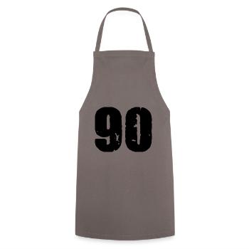 90 number jersey - Cooking Apron - grey - Front - AI Model Male 185 dark (185cm)