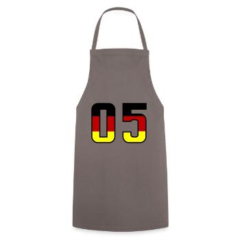 5 Symbole numérique Allemagne - Tablier de cuisine - gris - Devant - AI Model Male 185 dark (185cm)