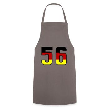 56 Symbole numérique Allemagne - Tablier de cuisine - gris - Devant - AI Model Male 185 dark (185cm)