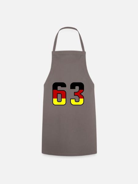 63 Symbole numérique Allemagne - Tablier de cuisine - gris