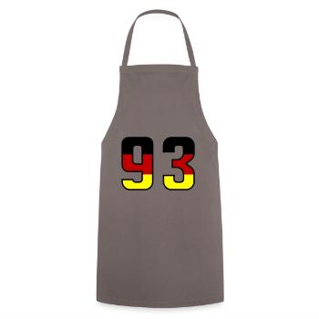 93 Symbole numérique Allemagne - Tablier de cuisine - gris - Devant - AI Model Male 185 dark (185cm)