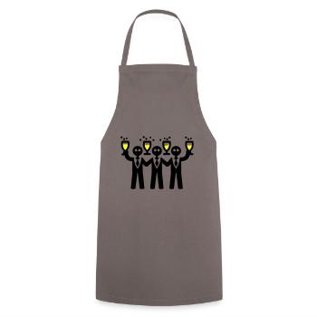 Bachelor Groom Team Bachelors - Tablier de cuisine - gris - Devant - AI Model Male 185 dark (185cm)