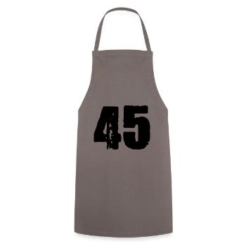 Maillot à 45 chiffres - Tablier de cuisine - gris - Devant - AI Model Male 185 dark (185cm)
