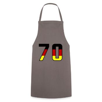 70 Zahl Symbol Germany - Kochschürze - Grau - Vorne - AI Model Male 185 dark (185cm)