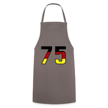 Symbole de numéro 75 Allemagne - Tablier de cuisine - gris - Devant - AI Model Male 185 dark (185cm)