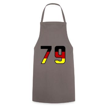 79 Symbole numérique Allemagne - Tablier de cuisine - gris - Devant - AI Model Male 185 dark (185cm)