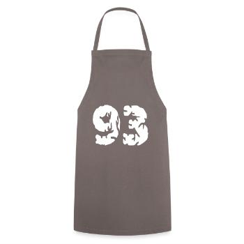 93 Number Jersey - Cooking Apron - grey - Front - AI Model Male 185 dark (185cm)