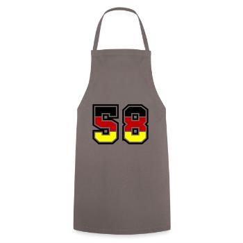 58 Symbole numérique Allemagne - Tablier de cuisine - gris - Devant - AI Model Male 185 dark (185cm)