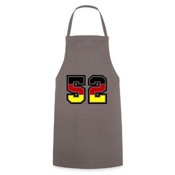52 Symbole numérique Allemagne - Tablier de cuisine - gris - Devant - AI Model Male 185 dark (185cm)