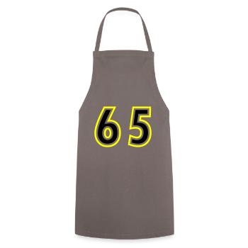 65 Number College - Cooking Apron - grey - Front - AI Model Male 185 dark (185cm)